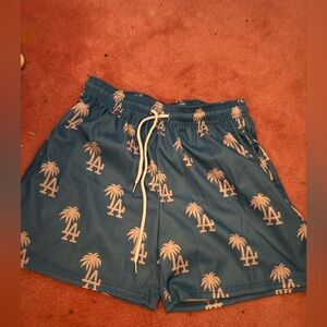 La palm tree Blue Palm Tree Print Men Shorts